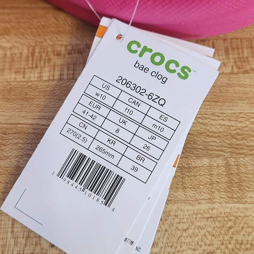 CROCS Bae Clog Platform Pink size 10 - Picture 8 of 9